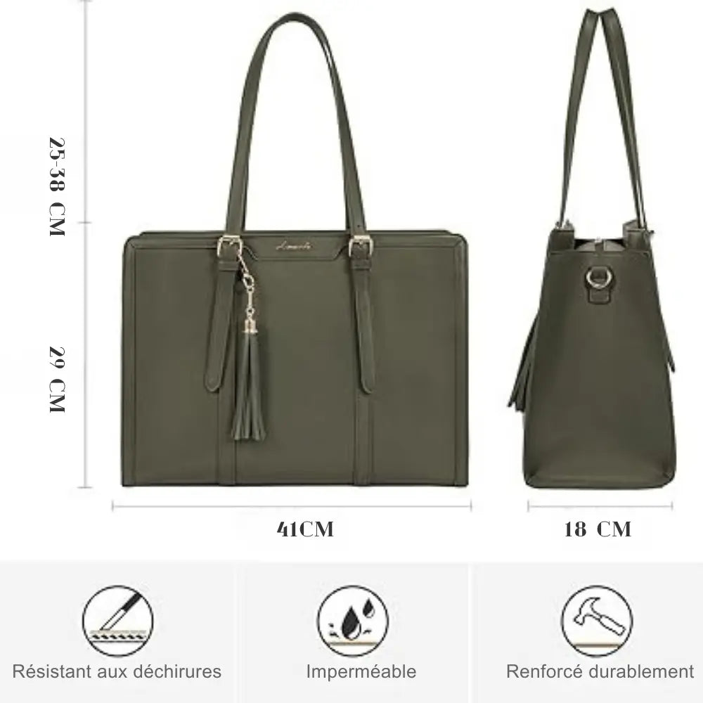 Sac Tote Laptop XXL – Grande Capacité, Waterproof & Pochette Assortie