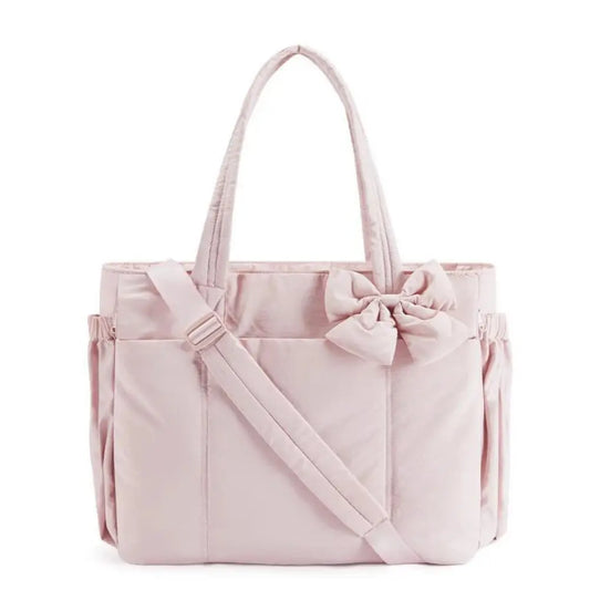 Sac Tote Femme Puffy – 23L, Léger, Multi-compartiments & Nœud Amovible