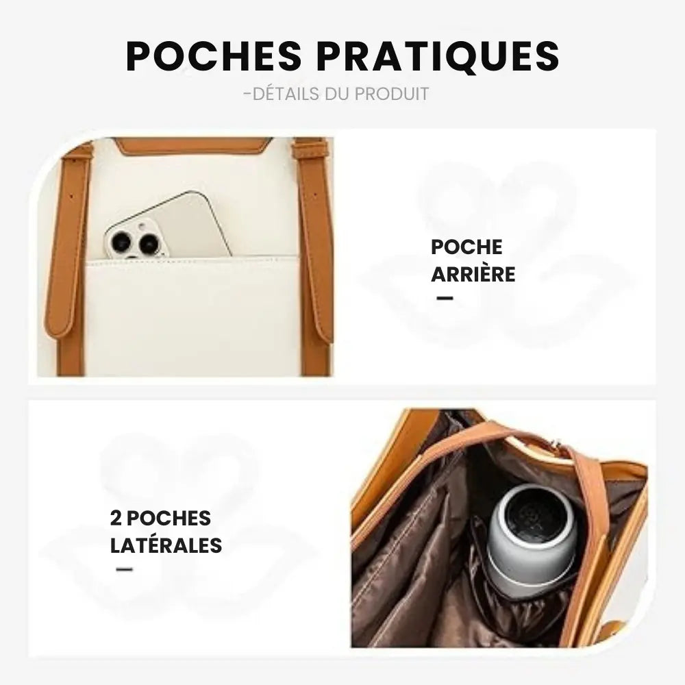 Sac Tote Laptop XXL – Grande Capacité, Waterproof & Pochette Assortie