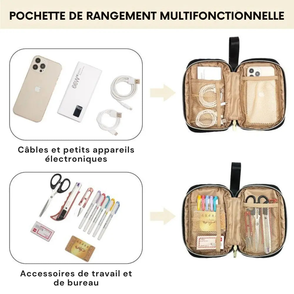 Sac Tote Laptop Premium - Étanche, Multi-poches & Pochette Offerte