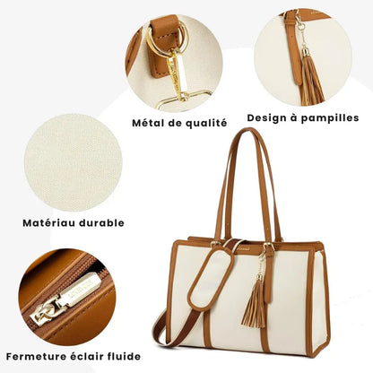 Sac Tote Laptop XXL – Grande Capacité, Waterproof & Pochette Assortie
