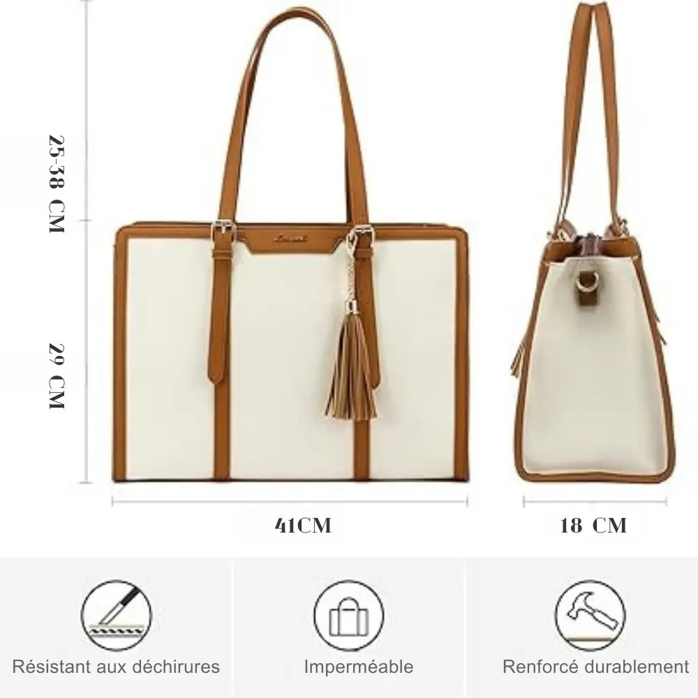 Sac Tote Laptop XXL – Grande Capacité, Waterproof & Pochette Assortie