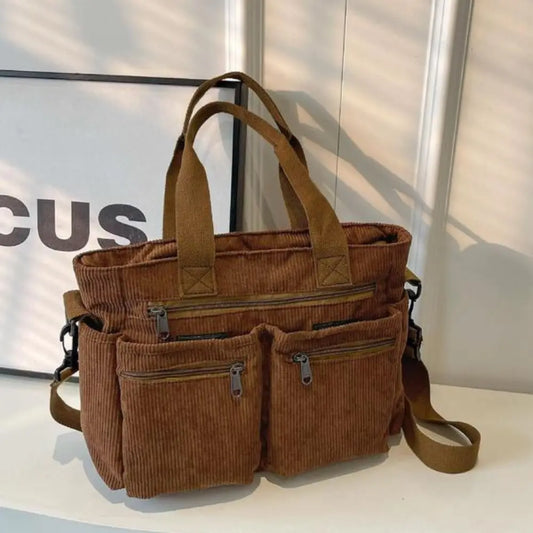 Sac bandoulière multi-poches – Grande capacité & style quotidien