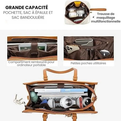Sac Tote Laptop XXL – Grande Capacité, Waterproof & Pochette Assortie